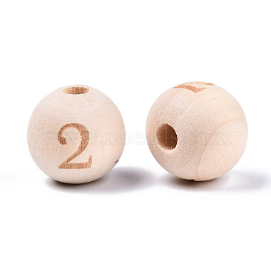 Unfinished Natural Wood European Beads(WOOD-S045-141A-2)-2