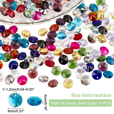 180Pcs 18 Colors Glass Charms(RGLA-NB0001-05)-2