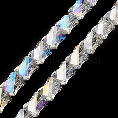 Electroplated Transparent Glass Beads Strands(GLAA-G092-A05)-2