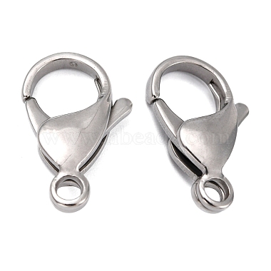 316 Surgical Stainless Steel Lobster Claw Clasps(STAS-M262-03-19mm)-2