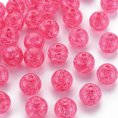 Fuchsia Round Acrylic Beads