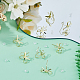 40Pcs Bowknot Shape Brass Earring Hooks(KK-FH0008-03)-4