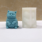 Silicone Candle Molds, Cat Shape, Mixed Color, 95x76mm(DIY-H162-92B)