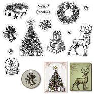 PVC Plastic Stamps, for DIY Scrapbooking, Photo Album Decorative, Cards Making, Stamp Sheets, Christmas Themed Pattern, 16x11x0.3cm(DIY-WH0167-56-1037)