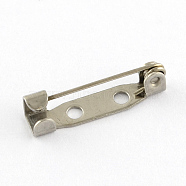 304 Stainless Steel Pin Brooch Back Bar Findings, Stainless Steel Color, 25~26x5x6mm, Pin: 0.8mm(STAS-Q184-02)