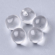 Resin Beads, No Hole/Undrilled, Round, Clear, 5.5~6mm(RESI-T024-29G)