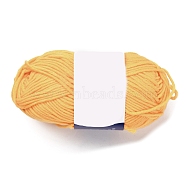Milk Cotton Knitting Acrylic Fiber Yarn, 5-Ply Crochet Yarn, Punch Needle Yarn, Gold, 2mm(YCOR-NH0001-02H)