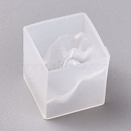 Silicone Molds, Resin Casting Molds, For UV Resin, Epoxy Resin Jewelry Making, Mountain, White, 22x22x22mm, Inner Diameter: 20x20mm(DIY-WH0079-62)