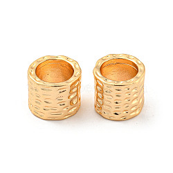 Brass Beads, Large Hole Beads, Column, Real 18K Gold Plated, 13.5x12mm, Hole: 10mm(KK-P255-07G)