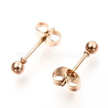 304 Stainless Steel Ball Stud Earrings(EJEW-C501-10A)-5