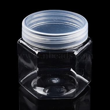 Clear Hexagon Plastic Beads Containers