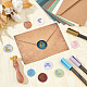 Brass Wax Seal Stamps with Rosewood Handle(AJEW-WH0412-0248)-4