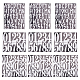 craspire 12 листы 3 стили клейкие декоративные наклейки из ПВХ с буквами и цифрами(DIY-CP0008-59B)-1