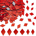 300Pcs 3 Styles Rhombus Acrylic Mirror Sew on Rhinestone, Red, 17.5~23.5x9.5~14.5x1mm, Hole: 1mm, 100pcs/style(FIND-PH0020-08B)