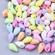 Opaque Acrylic Beads, Bullet, Mixed Color, 16.5x9mm, Hole: 2mm, about 90pcs/50g(X-MACR-S296-100)