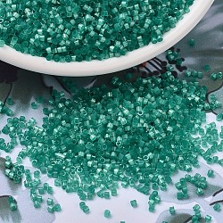 MIYUKI Delica Beads, Cylinder, Japanese Seed Beads, 11/0, (DB1813) Dyed Aqua Green Silk Satin, 1.3x1.6mm, Hole: 0.8mm, about 2000pcs/10g(X-SEED-J020-DB1813)