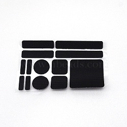 PEVA Adhesive Non-Slip Stickers, Rectangle & Square & Round, Black, 87x142x1mm(AJEW-WH0240-36B)