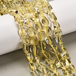 Natural Lemon Quartz(Heated) Beads Strands, Nuggets, Tumbled Stone, 7.5~14.5x7.5~12x5.5~8.5mm, Hole: 0.8mm, about 37~39pcs/strand, 15.75''(40cm)(G-P568-C01-01)