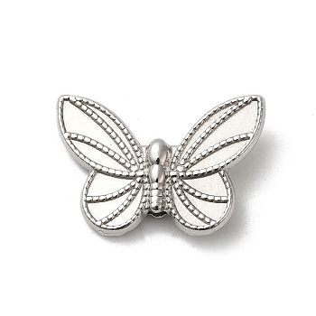 304 Stainless Steel Beads, Butterfly, Stainless Steel Color, 19.5x13.5x4mm, Hole: 1.4mm