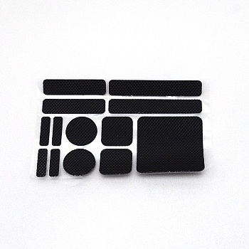 PEVA Adhesive Non-Slip Stickers, Rectangle & Square & Round, Black, 87x142x1mm