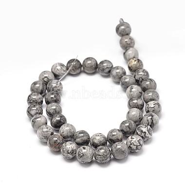 Brins de perles en pierre de carte naturelle(G-P075-15-8mm)-2