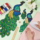 3Pcs 3 Styles Peacock PVC Sequin Iron on Cloth Patches(PATC-FG0001-94)-3