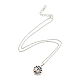 Glass Lotus Pendant Necklace(EJEW-C061-04P)-2