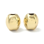 Pumpkin Brass European Beads, Large Hole Beads, Cadmium Free & Lead Free, Long-Lasting Plated, Rack Plating, Real 18K Gold Plated, 14x12.5x11mm, Hole: 4mm(KK-G555-03G)