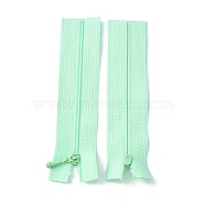 Nylon Garment Accessories, Zip-fastener Component Sets, Nylon Zipper & Alloy Zipper Puller, Pale Green, 90~96x27x1mm(FIND-WH0056-44S)