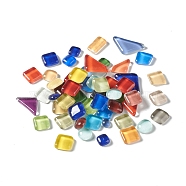 Mosaic Tiles Glass Cabochons, for Home Decoration or DIY Crafts, Mixed Shape, Mixed Color, 8~15x6~29x4~6mm, about 600pcs/1000g(DIY-P045-05)