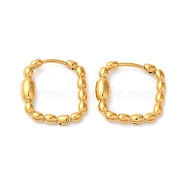 Brass Hoop Earrings, Square, Real 18K Gold Plated, 17x16mm(EJEW-M261-01G-05-1)