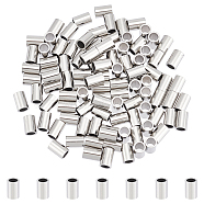 100Pcs 304 Stainless Steel Beads, Tube Beads, Stainless Steel Color, 6x4mm, Hole: 3mm(STAS-UN0056-55)