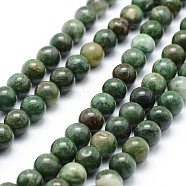 Natural African Jade Beads Strands, Round, 6mm, Hole: 1mm, about 62pcs/strand, 15.7 inch(40cm)(G-P326-12-6mm)