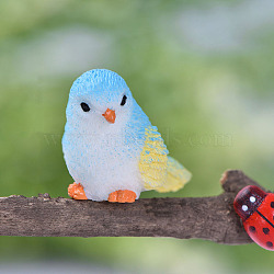 Resin Birds Figurine Display Decorations, for Home Decoration, Sky Blue, 28x23mm(BIRD-PW0001-029G)