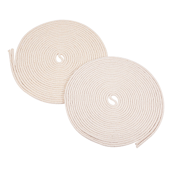 Twisted Cotton Cord, Lamp Wick Round Cotton Rope, Cotton Wick, DIY Physical Material, PapayaWhip, 4mm/4.8mm, about 50m/set