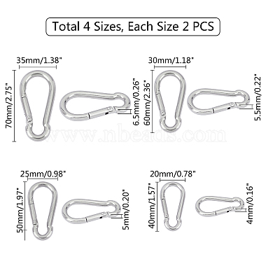 304 Stainless Steel Rock Climbing Carabiners(STAS-UN0013-71P)-2