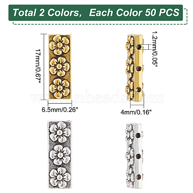 Pandahall Elite 100Stk. 2 Farben Mehrsträngige Glieder aus Legierung im tibetischen Stil(FIND-PH0006-19)-2