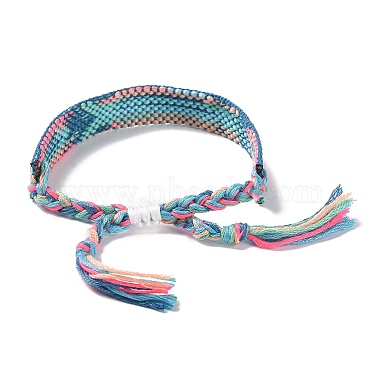 bracelet cordon polyester-coton motif losange tressé(FIND-PW0013-001A-02)-4