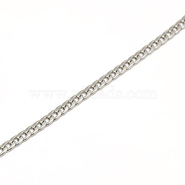 304 Stainless Steel Curb Chain/Twisted Chain Necklace Making(STAS-A028-N108P)-2
