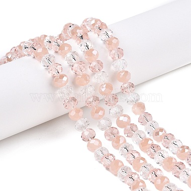 PeachPuff Rondelle Glass Beads