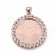 Alloy Pendant Cabochon Settings(PALLOY-WH0065-91RG)-1