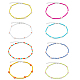 8Pcs 8 Colors Glass Seed Braided Flower Beaded Necklaces Set for Women(NJEW-AN0001-32)-1