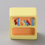 Resin Miniature Ornaments, for Garden Dollhouse Accessories, Bookcase, 18x12.5x18.5mm(AJEW-TAC0030-034G)