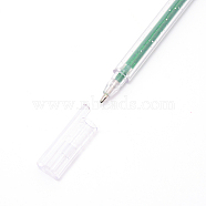 Plastic Glisten Gel Pen, Office & School Supplies, Green, 163x11x7.8mm(AJEW-WH0155-64H)