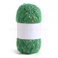 50g 40% Polyester & 60% Acrylic Fiber Soft Mohair Yarn, Ball Yarns, Scarves Sweater Shawl Hats Crochet Thread, Medium Sea Green, 2mm(PW-WG10867-05)