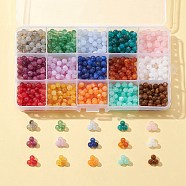 1050Pcs 15 Colors Round Imitation Gemstone Acrylic Beads, Mixed Color, 6mm, Hole: 1.5mm, about  70pcs/color(OACR-FS0001-26)