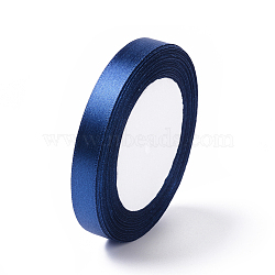 Single Face Satin Ribbon, Polyester Ribbon, Dark Blue, about 1/2 inch(12mm)  wide, 25 yards/roll(22.86m/roll), 250yards/group(228.6m/group), 10rolls/group(RC12mmY054)