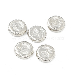 CCB Plastic Beads, Flat Round, Silver, 18x5.5mm, Hole: 1.8mm, about 430pcs/500g(OACR-H019-40)