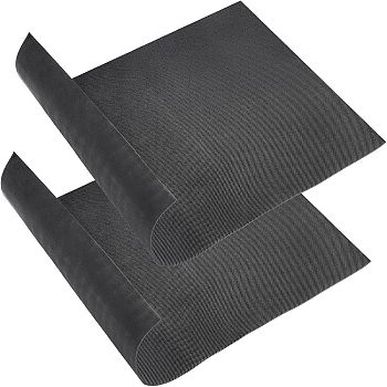 SUPERFINDINGS 2 Sheet Rubber Fabric Anti-slip Protective Tape, for Sole Accessories, Black, 27x38x0.15cm