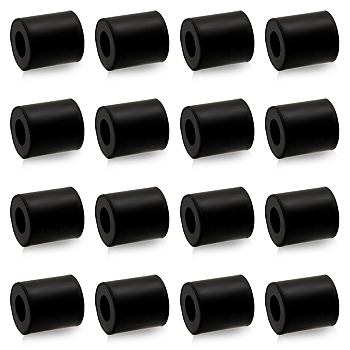 Multi Purpose Rubber Spacer, Bushing Anti Vibration Spacer for Home and Car Accessories, Column, Black, 24x25mm, Hole: 12mm